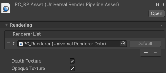 URP Asset の Opaque Texture 設定