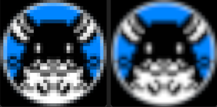 Filter Mode Point と Bilinear の比較