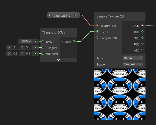 Tiling And Offset ノードの例