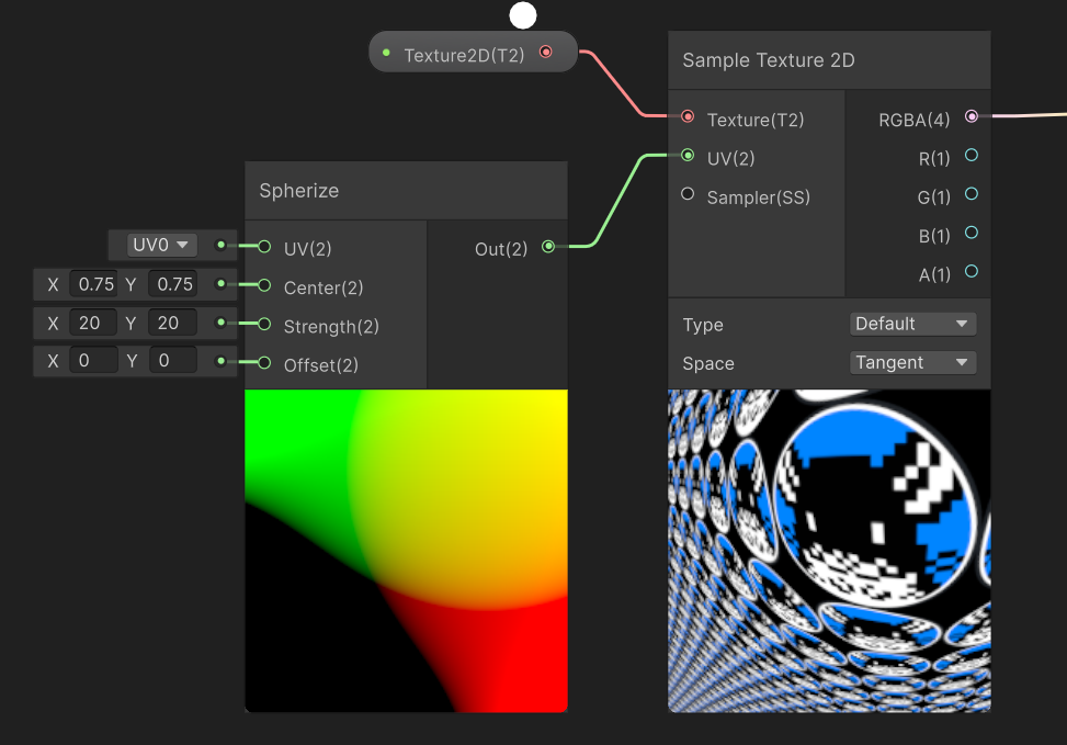 UV に加工を加えた見え方の例