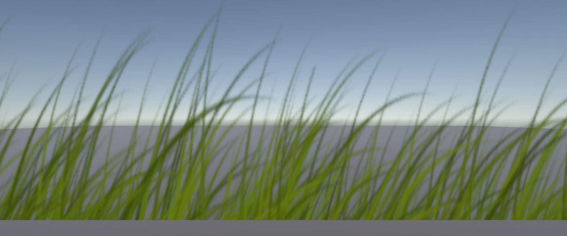 Alpha Blending で草を表示した例