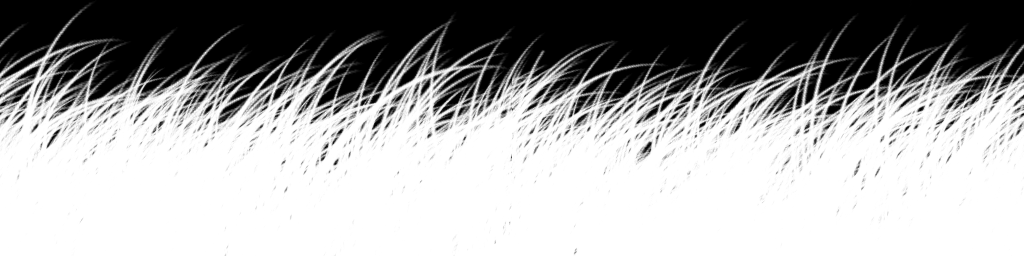 草テクスチャーの Alpha チャンネルを白黒で表示した画像