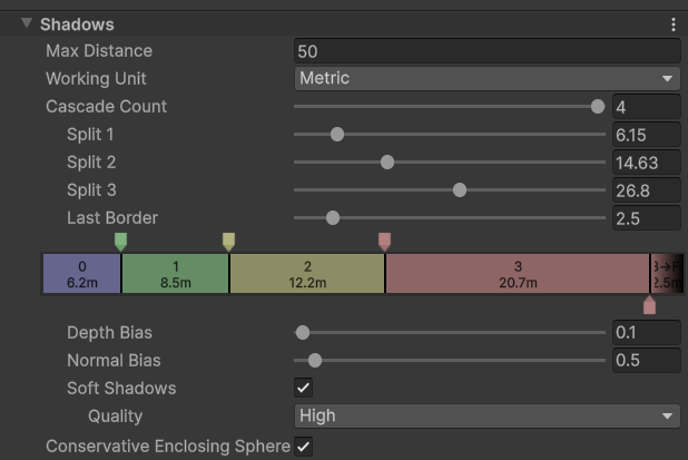 Cascade Shadow の設定