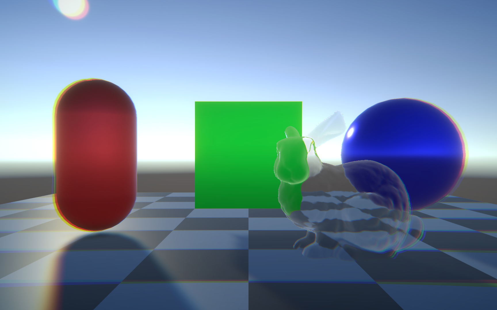サンプルシーンでのUnityの画面